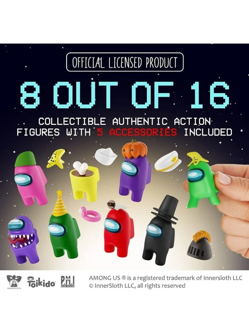 Among Us Mini Crewmate Figures Set | 16 Collectibles, 2 Hidden Impostors & Bonus